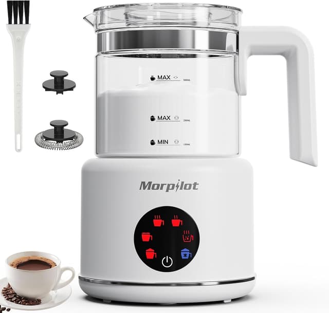 Detalle de Morpilot Milk Frother 500ml — 6‑in‑1 milk steamer 🥛