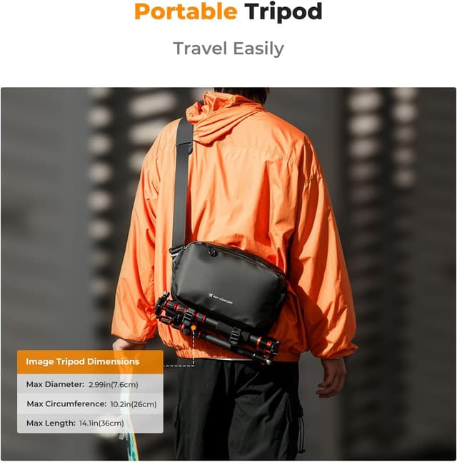 Thumbnail 4 de K&F CONCEPT Bolsa bandolera para cámara 33x22x15 cm