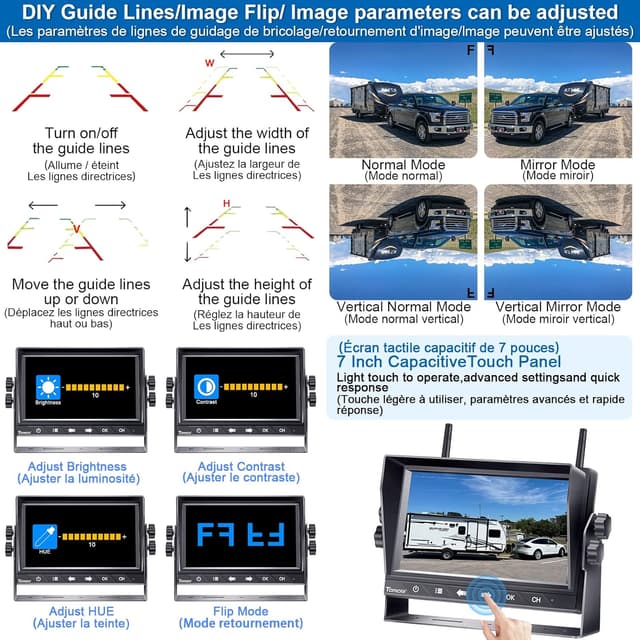 Thumbnail 3 de Tomoia Caméra de recul sans fil 7