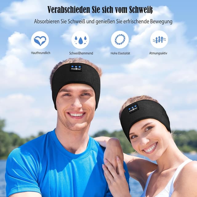 Thumbnail 1 de MUSICOZY Schlafkopfhörer Stirnband Bluetooth für Seitenschläfer