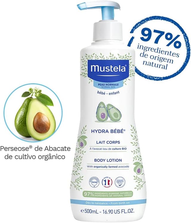 Detalle 2 de Mustela Hydra Baby Creme (CRP500ML) – spendet Feuchtigkeit und verfeinert das Hautbild