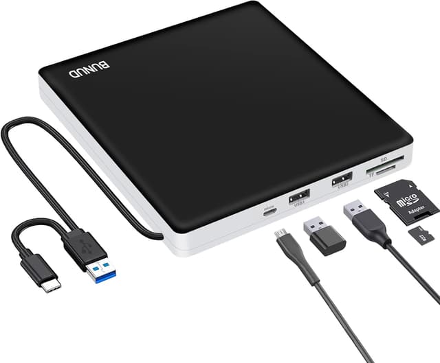 Detalle de External CD DVD Drive USB 3.0 Type-C Slim Optical Drive 💽