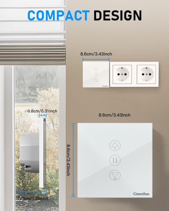 Thumbnail 1 de GreenSun Interrupteur volet roulant connecté 4 pièces 🎛