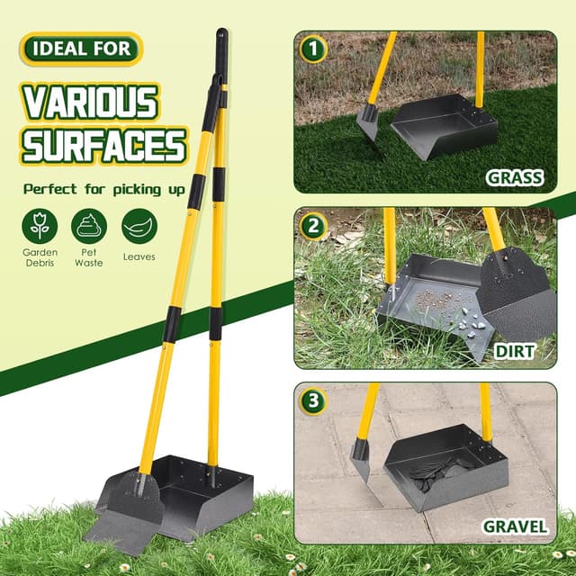 Detalle de CJYMMFAN Dog Pooper Scooper with Adjustable Handle