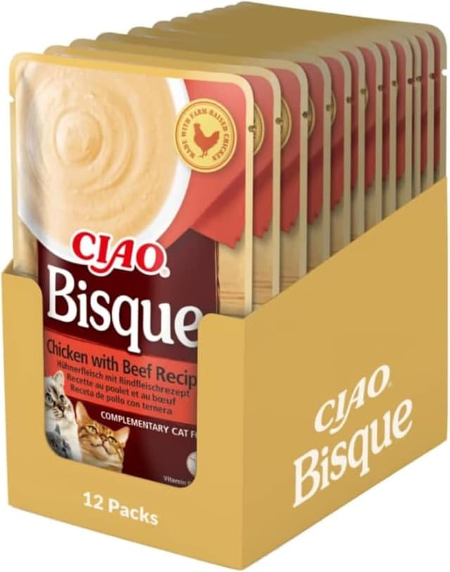 Thumbnail 6 de INABA Ciao Bisque Katzenfutter Nass ohne Getreide und Zucker, kalorienarm (28% Thunfisch) – 40 g im 12er Pack