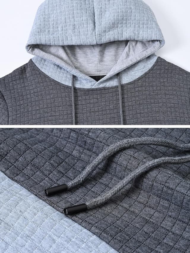 Detalle 2 de YuKaiChen Patchwork Hoodie Langarm 1 Stück