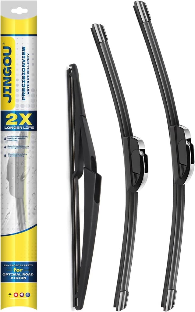 Detalle de JINGOU Wiper Blades 26/14/12-Inch Windshield Wipers Set (Pack of 3) for Nissan Rogue 2008–2013 and 2014–2015 Select