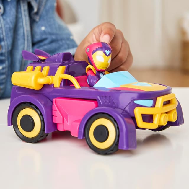 Detalle de Marvel Ironheart 2-in-1 Mech Suit & Vehicle Action Figure Set (Ironheart Mech-to-Vehicle Transforming Toy) — Ages 3+