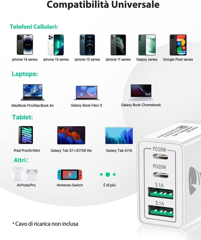 Thumbnail 3 de Caricatore USB C Rapido 40W 4 Porte