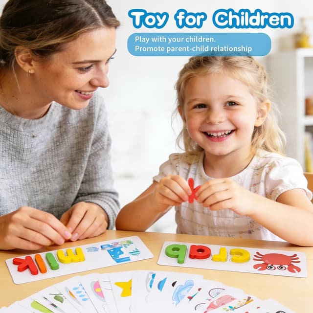 Detalle 2 de Alphabet Letter Puzzle Toddler Learning Toy 1–4 years 🧩