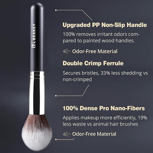 Thumbnail 4 de BEAKEY Makeup Brushes Set with 2 Sponges ๐