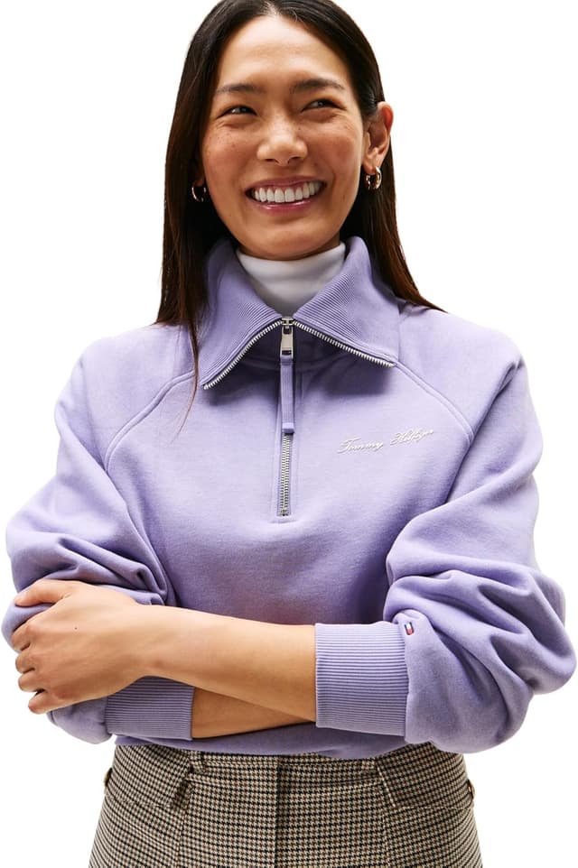 Detalle 1 de Tommy Hilfiger Felpa Mezza Zip donna