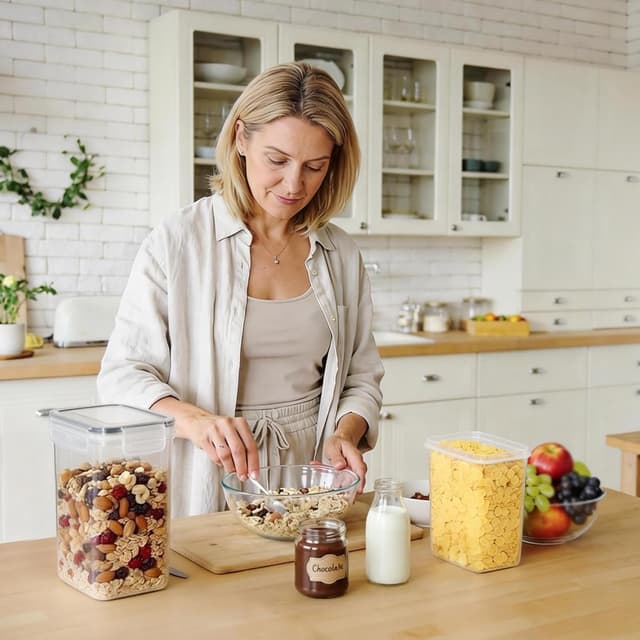 Thumbnail 6 de GoMaihe Vorratsdosen 8er-Set (2,8/2,0/1,4/0,8 l) luftdicht mit Deckel für Küche & Tierfutter