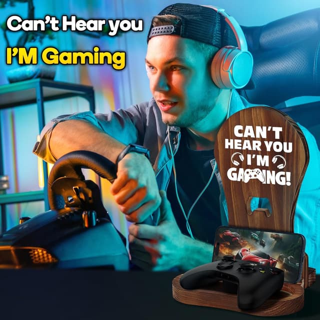 Thumbnail 3 de Slothoem Wooden Headset Stand for Gamers
