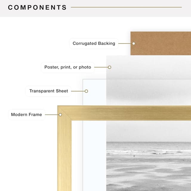 Thumbnail 6 de MCS Gallery Foundation Large cadre photo laiton, vertical et horizontal, 45,7 x 61 cm