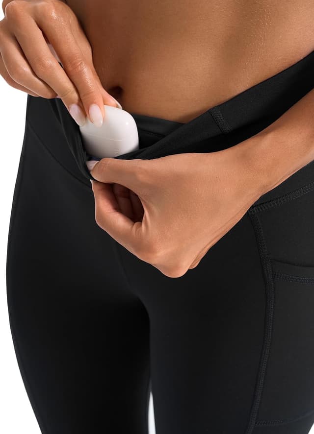 Detalle de JOYSPELS Women’s Fleece Lined Thermal Leggings with Pockets (High Waist)