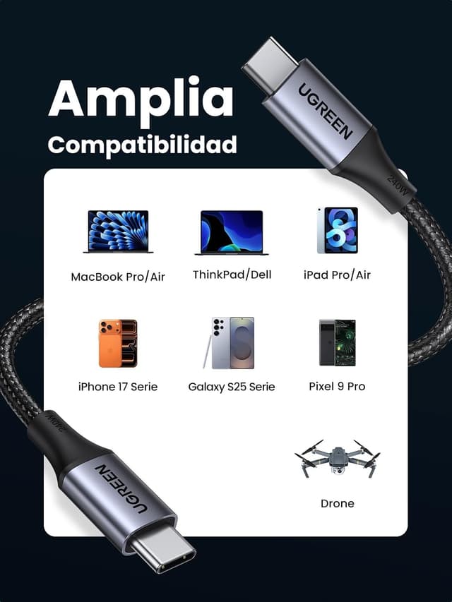 Detalle 2 de UGREEN USB C a Micro 3.0 Cable 0,5 m