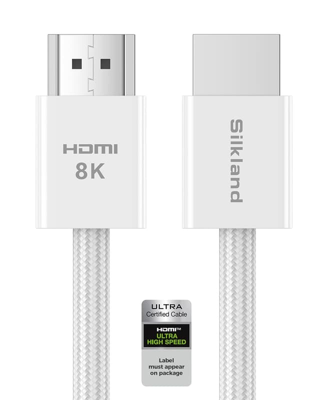 Detalle de Silkland Certified HDMI 2.1 Cable (5FT) for PS5, Xbox Series X/S, 4K@120Hz, 8K@60Hz, 48Gbps