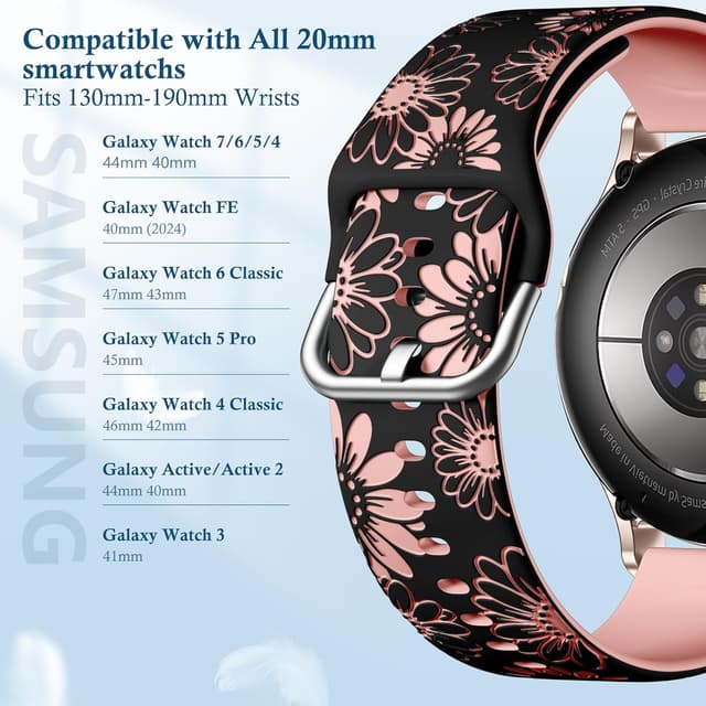 Detalle de Netolo Floral Engraved Strap 20mm