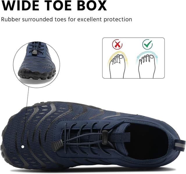 Detalle de EWUHA Barefoot Water Shoes (Unisex) with Wide Toe Box and Non-Slip Outsole