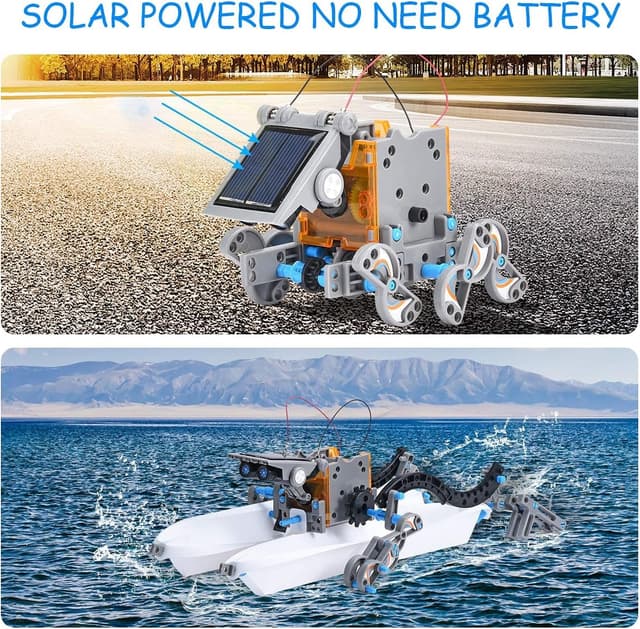Detalle de OMWay OMWay STEM 12-in-1 Solar Robot Toys: DIY solar-powered robotics kit for kids