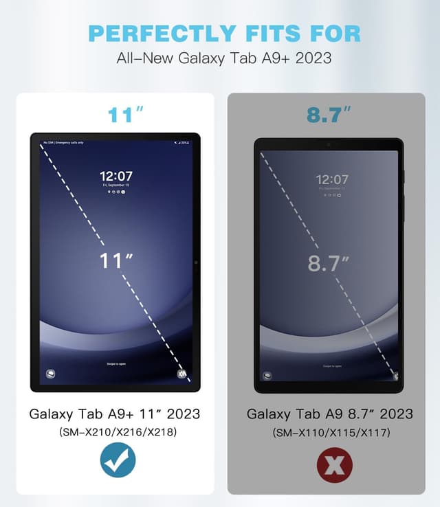 Detalle 2 de TiMOVO Drehbar Hülle Galaxy Tab A9+ 11 Zoll