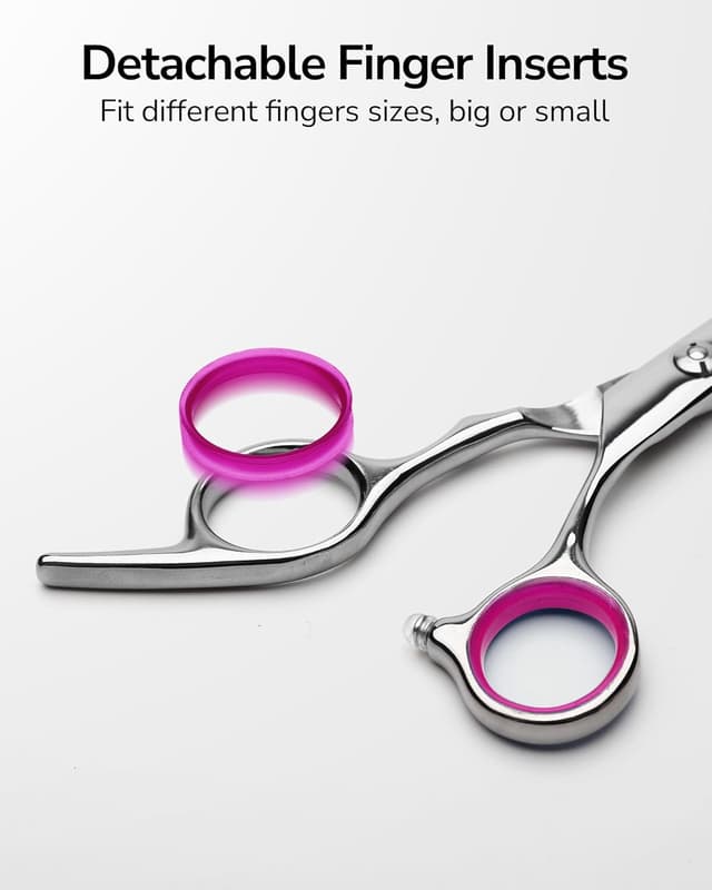 Detalle 1 de ULG Haarschneideschere aus japanischem Edelstahl mit Texturierungszähnen – Profi-Friseurschere für Salon und Zuhause