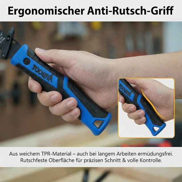 Detalle de Magicbox 8-in-1 Metallsäge-Set Blau mit 8 austauschbaren Sägeblättern