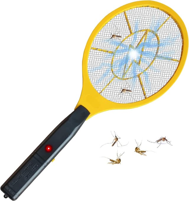 Detalle de KK'S GLAMS Electric Fly Swatter Bug Zapper Racket (battery-operated) for indoor & outdoor pest control