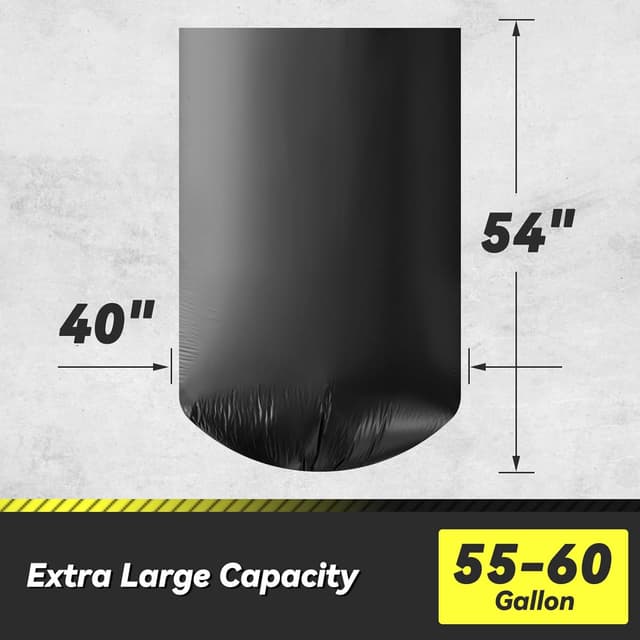 Thumbnail 3 de 55–60 Gallon Commercial Trash Bags 100-count 🗑