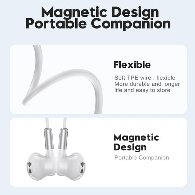 Detalle de BENEWY USB-C Headphones with Mic and Volume Control (wired Type C earphones)