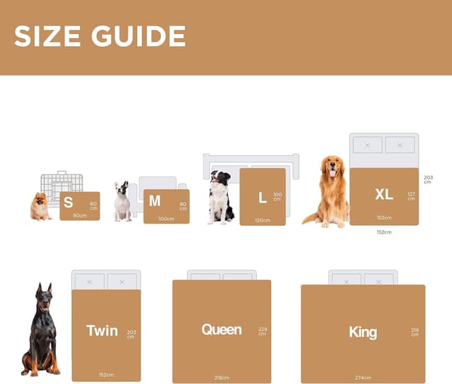 Detalle de LE SURE wasserdichte Hundedecke „Kamel“ (100 x 80 cm) – doppelseitig, waschbar, für Sofa & unterwegs