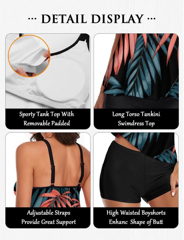 Detalle 2 de Urchics 2026 Tankini Two-Piece Tummy Control