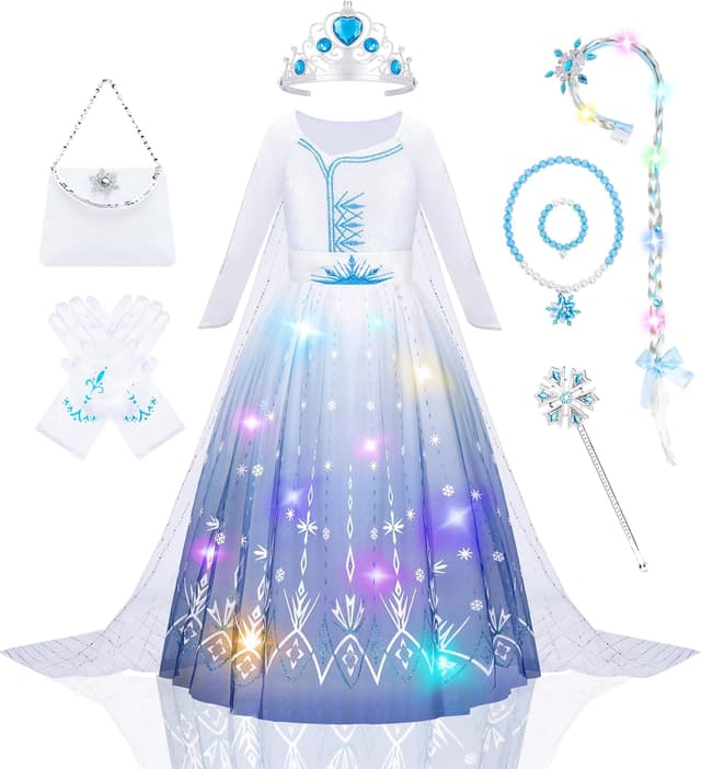 Imagen de Meland Princess Dress Light Up Girls 3–10 en OfertitasTOP