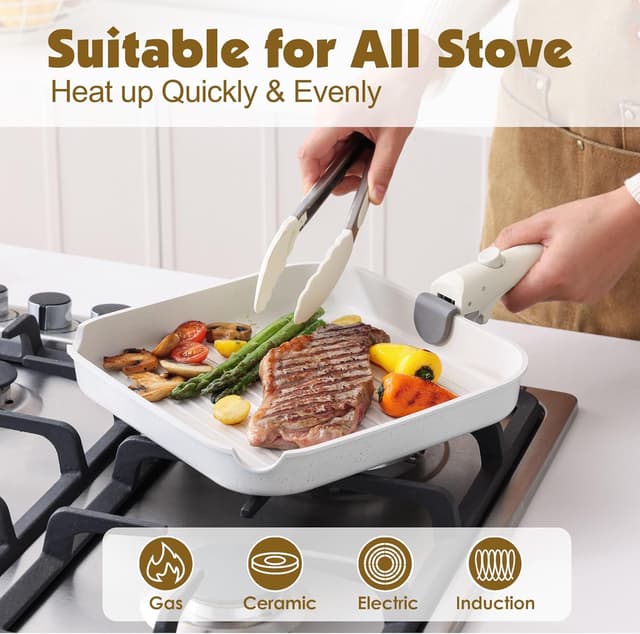 Detalle 2 de SENSARTE 17-Piece Nonstick Cookware Set