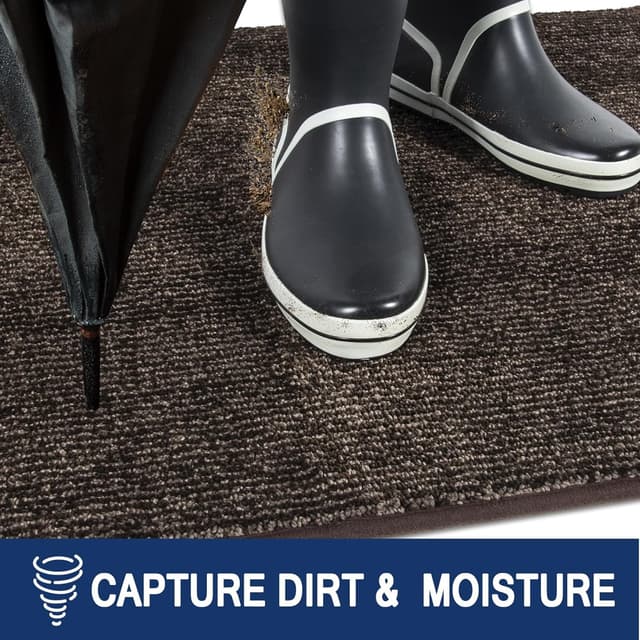 Detalle de FCSDETAIL Dirt Trapper indoor door mat 120 x 180 cm (machine washable) for hallways and pet areas