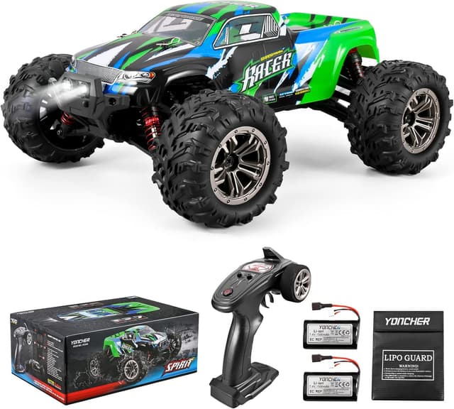 Detalle de YONCHER YC200 auto radiocomandata 1/16 4WD 45+ km/h off-road con telecomando 2 batterie