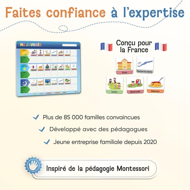 Detalle 2 de LIKARTO Planning journalier magnétique 42x32 cm