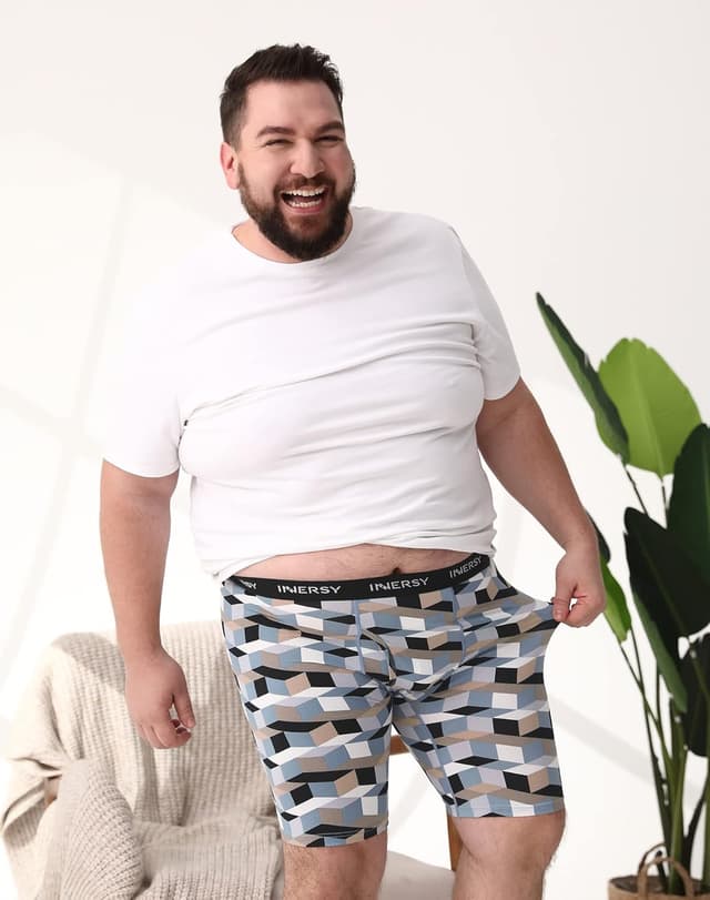 Detalle de INNERSY Boxer Long Homme anti-frottement en maille respirante (lot de 3)