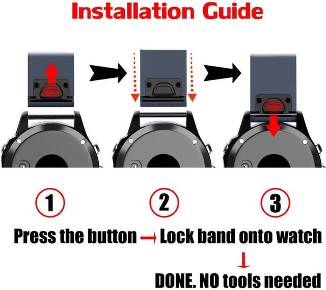 Detalle de Cinturino Easy Fit 20mm in silicone per Garmin Fenix 5S/5S Plus, Fenix 6s/6s Pro (Quick-Fit) – colori multipli