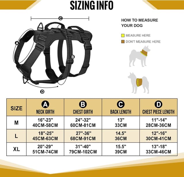 Detalle 2 de OneTigris Escape Proof Dog Harness (No Pull) with Handles – Tactical multi-use support for large dogs, XL, Black