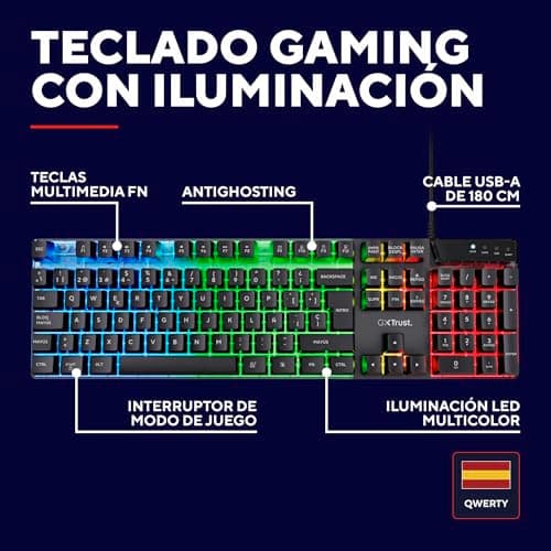 Thumbnail 2 de Trust Gaming GXTrust 835 Azor teclado 8 teclas