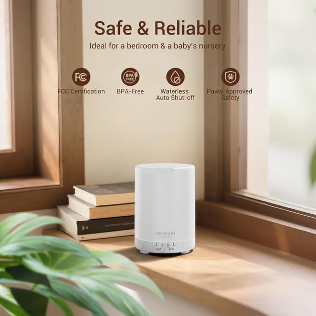 Thumbnail 4 de ASAKUKI 300ml ultrasonic essential oil diffuser 🌫