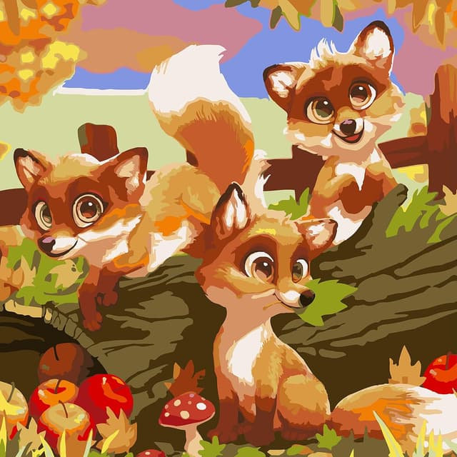 Thumbnail 6 de Malen nach Zahlen Landschaft 16x20 Zoll Schwanensee