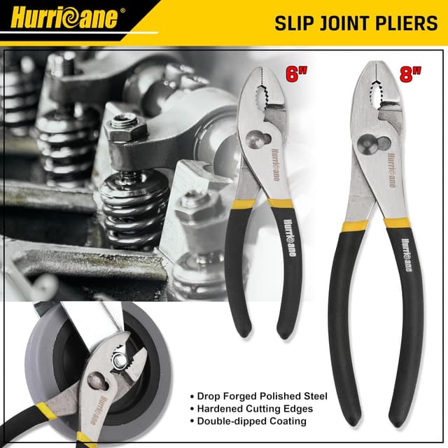 Thumbnail 6 de HURRICANE 7-Piece Pliers Set (8-inch Groove Joint, Slip Joint, Linesman, Diagonal, Long Nose, Mini Long Nose)