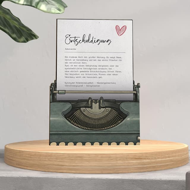 Thumbnail 3 de Es tut mir leid Karte Holz 3D Geburtstagskarte