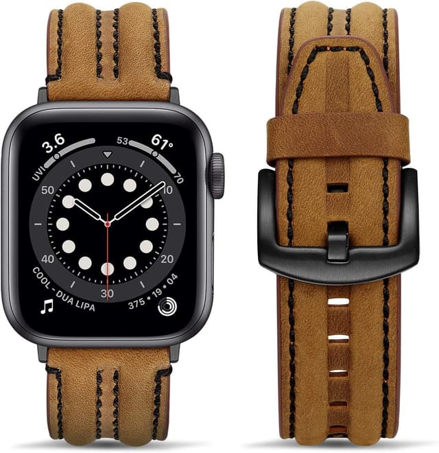 Detalle de Tasikar Genuine Leather Apple Watch Strap 42mm