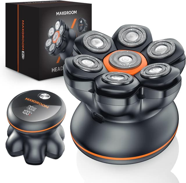 Detalle de MAXGROOM 7D Rasoio Testa Calva Zero Assoluto a 2 velocità (7000/6600RPM) IPX6