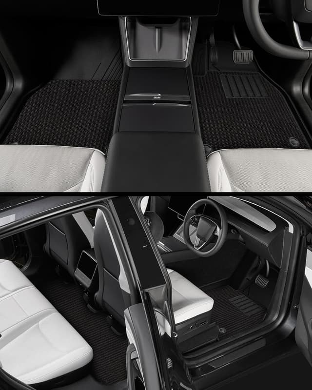 Detalle 2 de 3W 13-Piece All-Weather Floor Mat Set for Tesla Model Y Juniper (2025–2026) + Boot Liner Bundle