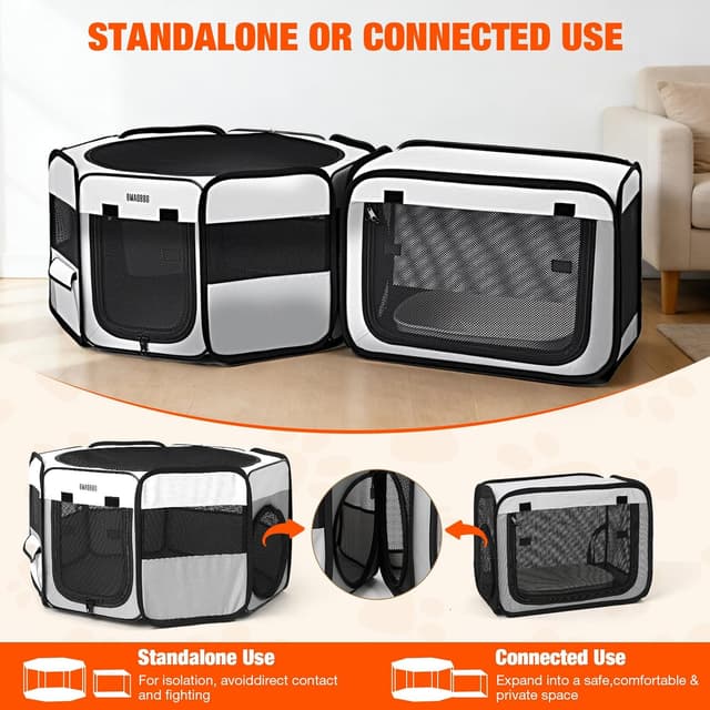 Thumbnail 6 de BMAOBBO Laufstall Hund 125x68 cm